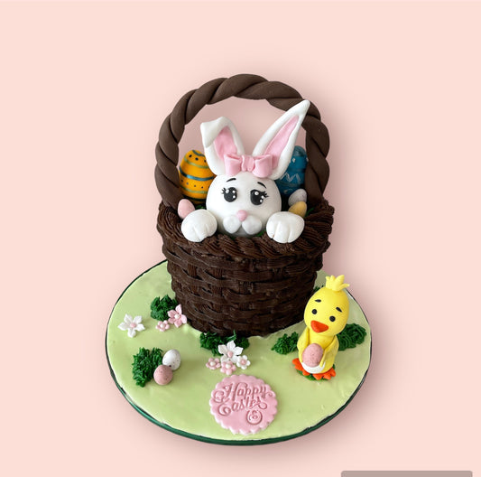Bunny in a basket cake class