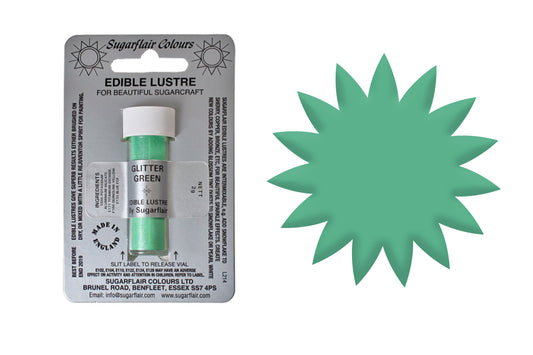Edible Lustre - Glitter Green 2g