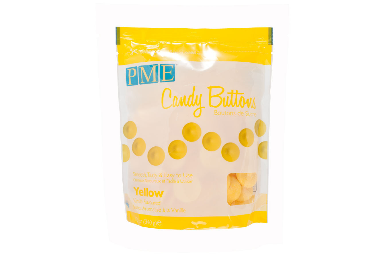 Yellow Candy Buttons - Vanilla Flavoured 12oz