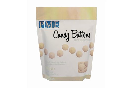White Candy Buttons - Vanilla Flavoured 12oz