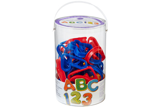 ABC and 123 Cookie Cutter Set - 50 Pieces