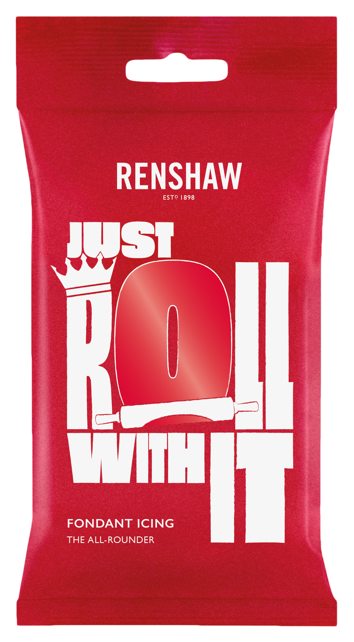 Renshaw Just Roll With It Sugar Paste 250g - Poppy Red